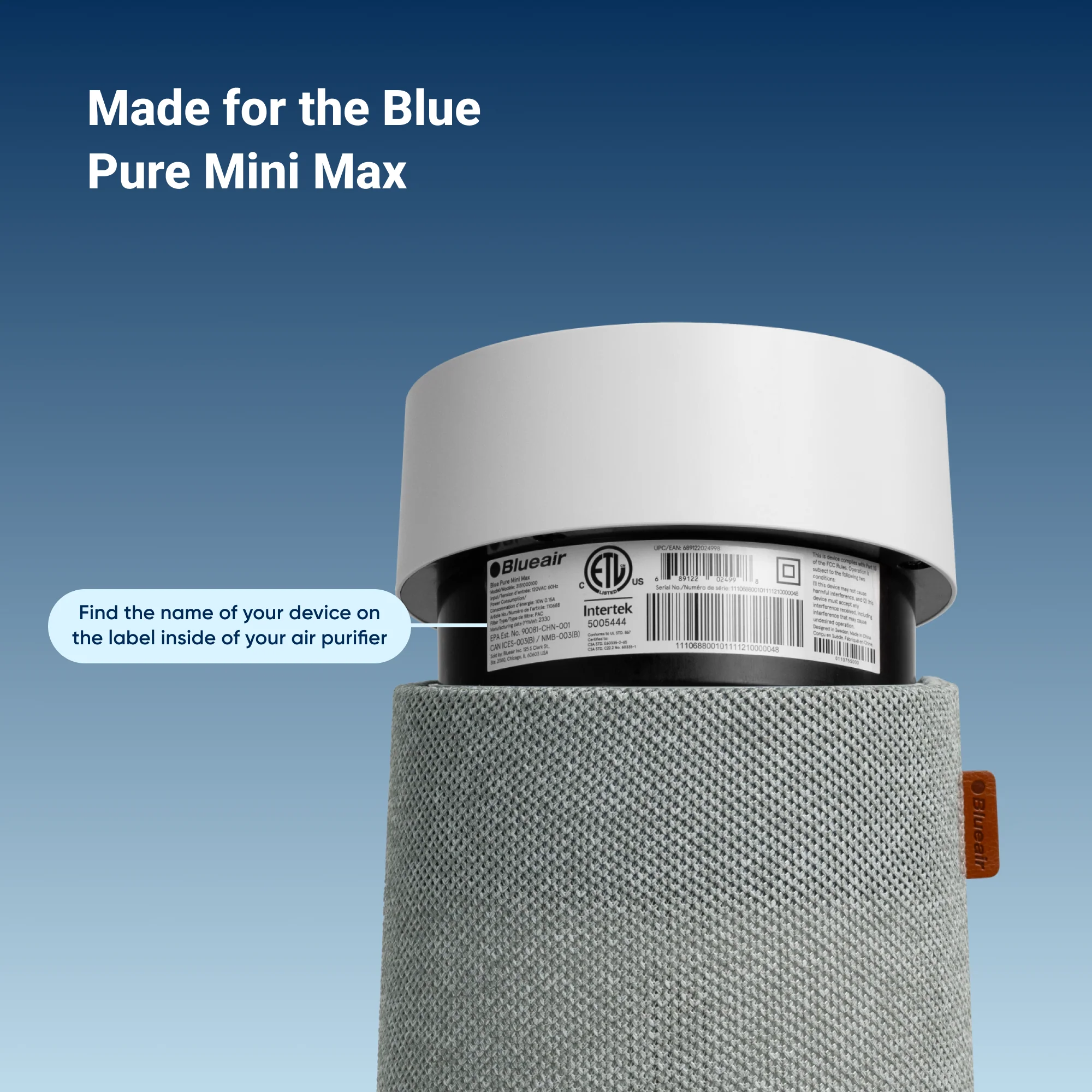 Blue Pure Mini Max Particle + Carbon Filter - Image 2