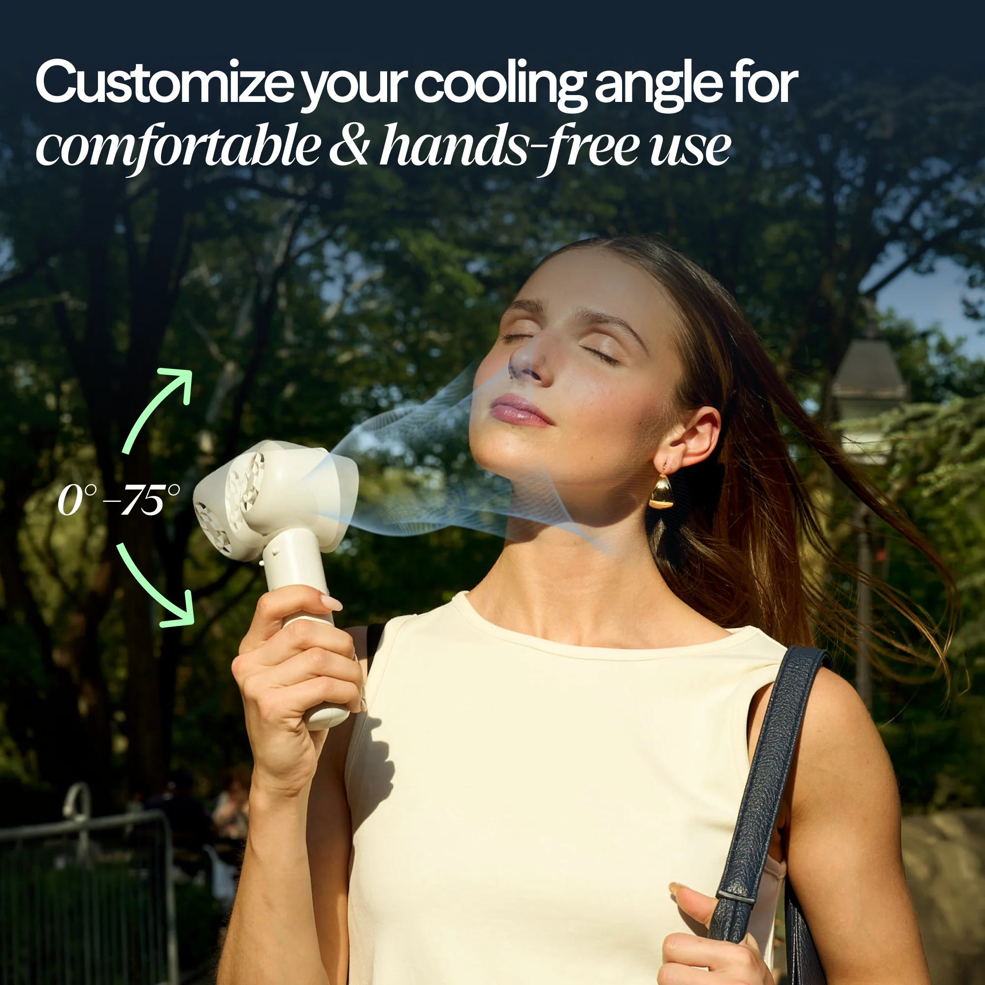 AlwaysCool Portable Handheld Fan - Cloud Linen - Image 4
