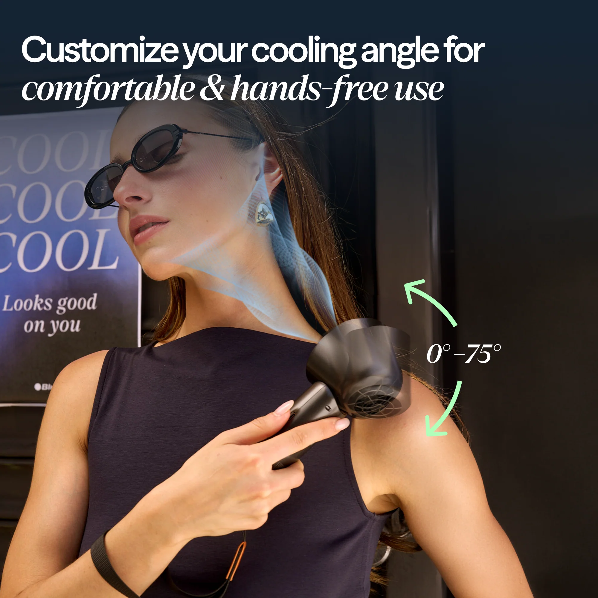 AlwaysCool Portable Handheld Fan - Night Charcoal - Image 4