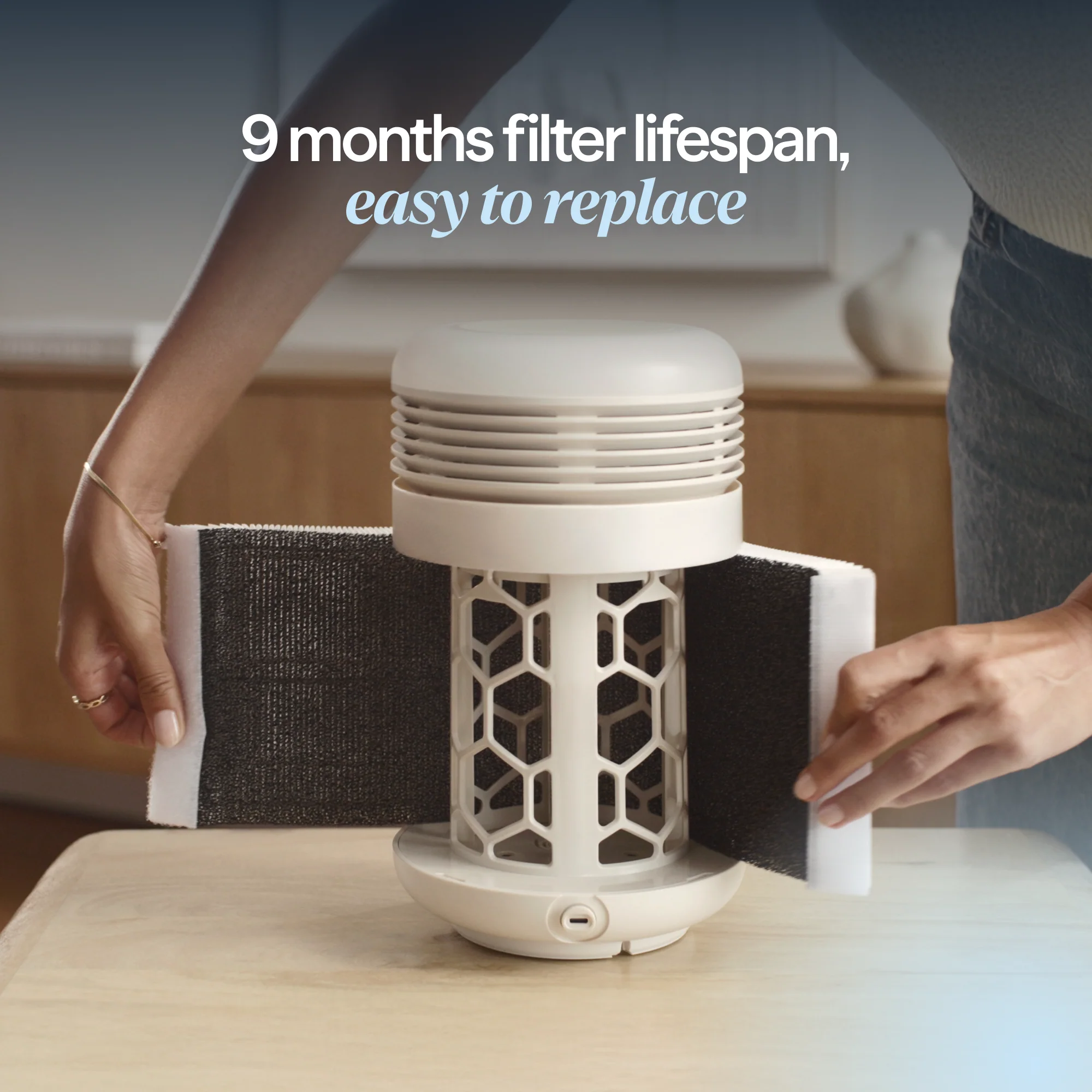 Mini Restful™ Sunrise Clock Air Purifier Coastal Beige - Image 10